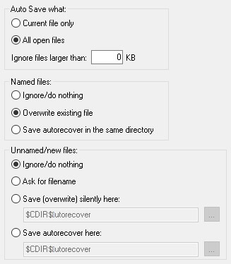 other auto save options in notepad++
