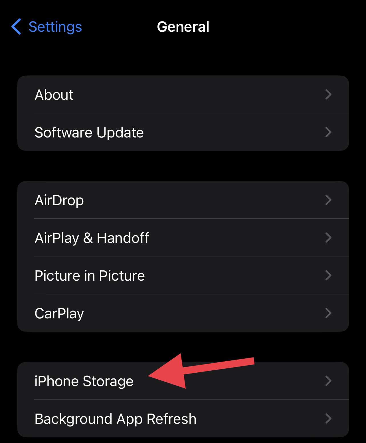 iphone storage