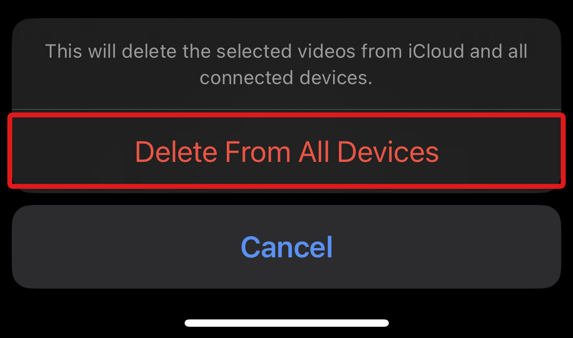 delete from all devices confirmation