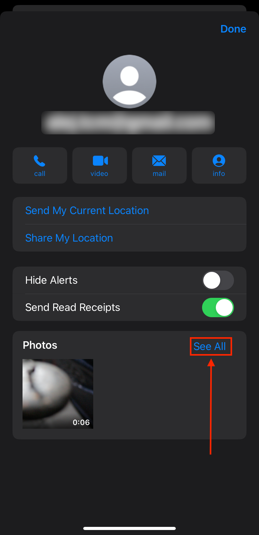 See All button for media in Messages