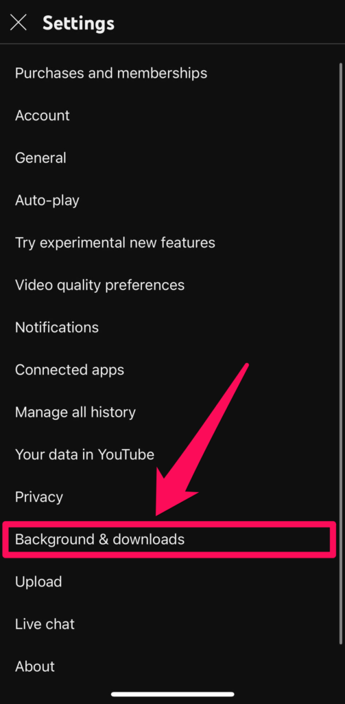 youtube app background & downloads