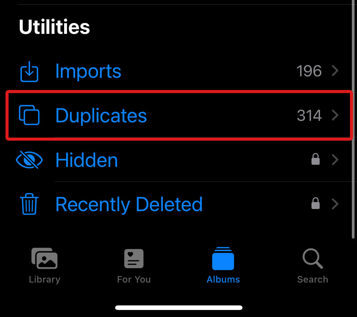 Utilities Duplicates