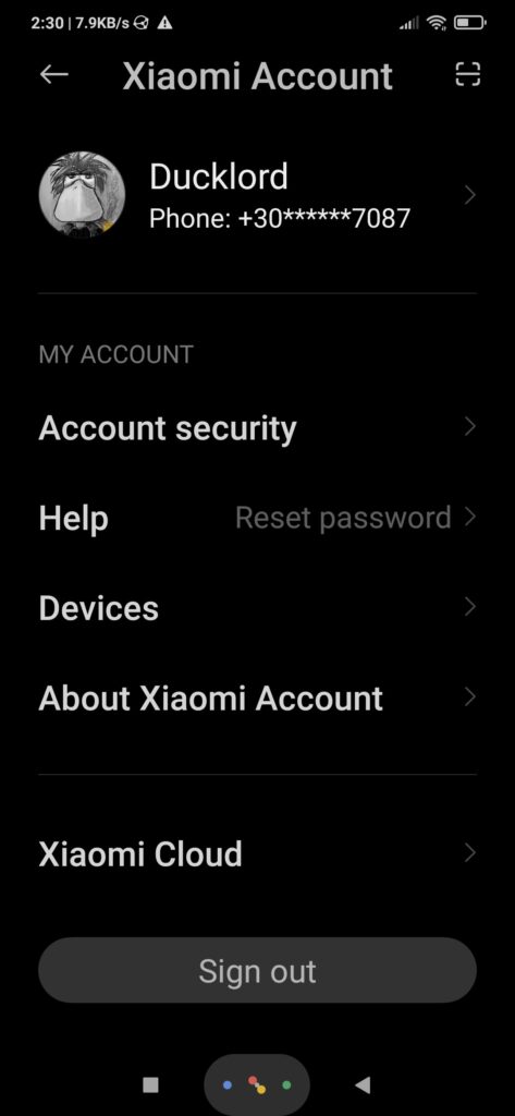 Xiaomi Account